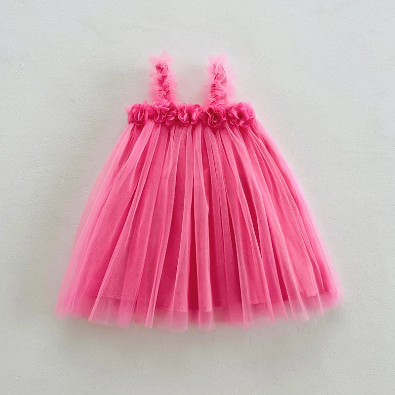 1-7T Toddler Kid Baby Girl Clothes Off Shoulder Heart Print Girls Dress Elegant Summer Sundress Beach Princess Dress Outfit