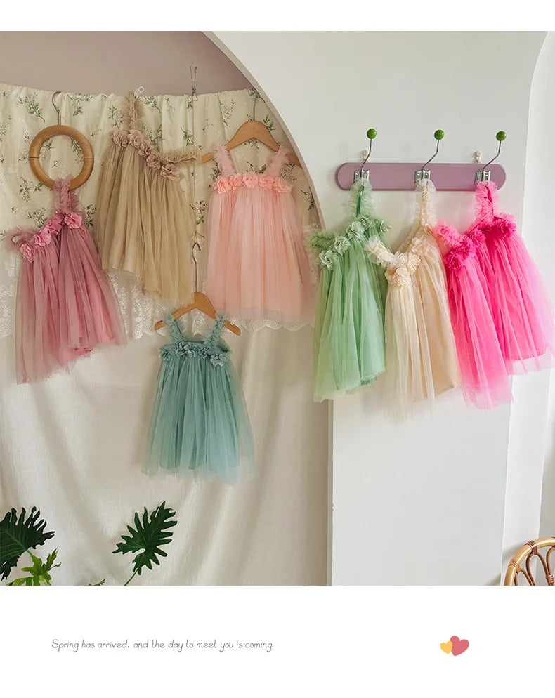 1-7T Toddler Kid Baby Girl Clothes Off Shoulder Heart Print Girls Dress Elegant Summer Sundress Beach Princess Dress Outfit