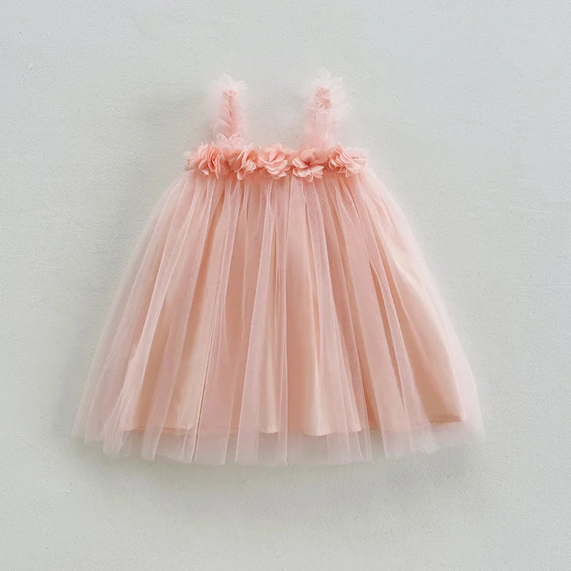 1-7T Toddler Kid Baby Girl Clothes Off Shoulder Heart Print Girls Dress Elegant Summer Sundress Beach Princess Dress Outfit