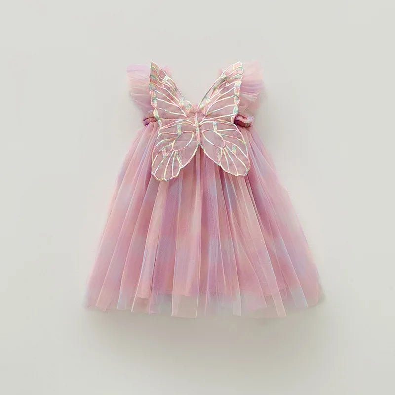 1-7T Toddler Kid Baby Girl Clothes Off Shoulder Heart Print Girls Dress Elegant Summer Sundress Beach Princess Dress Outfit