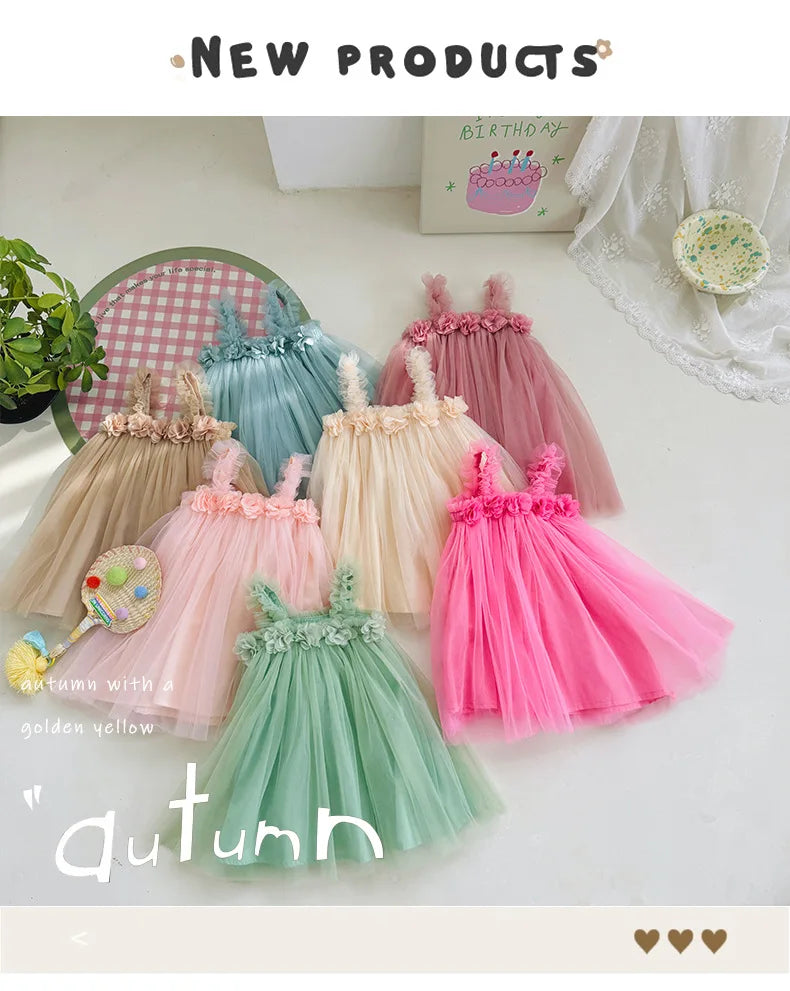 1-7T Toddler Kid Baby Girl Clothes Off Shoulder Heart Print Girls Dress Elegant Summer Sundress Beach Princess Dress Outfit