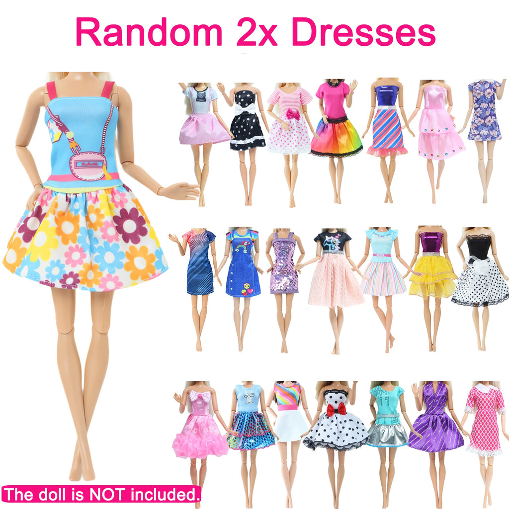 27 Pcs Doll Clothes and Accessories for 11.5 Inch Doll Random 1 Princess Dress 2 Daily Dress 2 Suit 2 Swimsuit 10 Shoe 10 Hanger