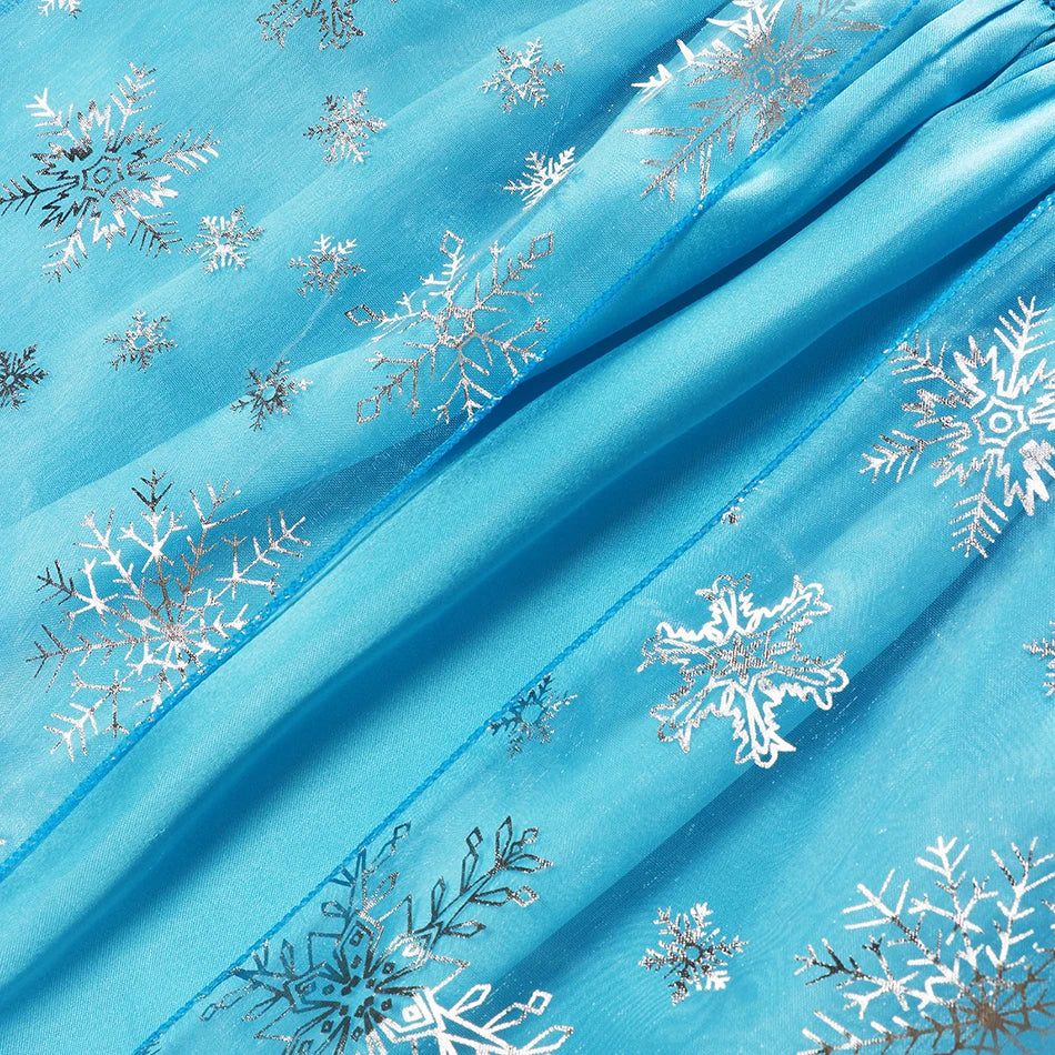 Elsa Dress Cosplay Princess Dress Light Blue Long Sleeve Sequin Children Dresses Carnival Party Evening Dress Dress For Girls