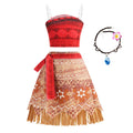 New Movie Moano 2 Dress Girl Halloween Cosplay Costume Carnival Party Princess Children Ocean Adventure Vaiana Dress
