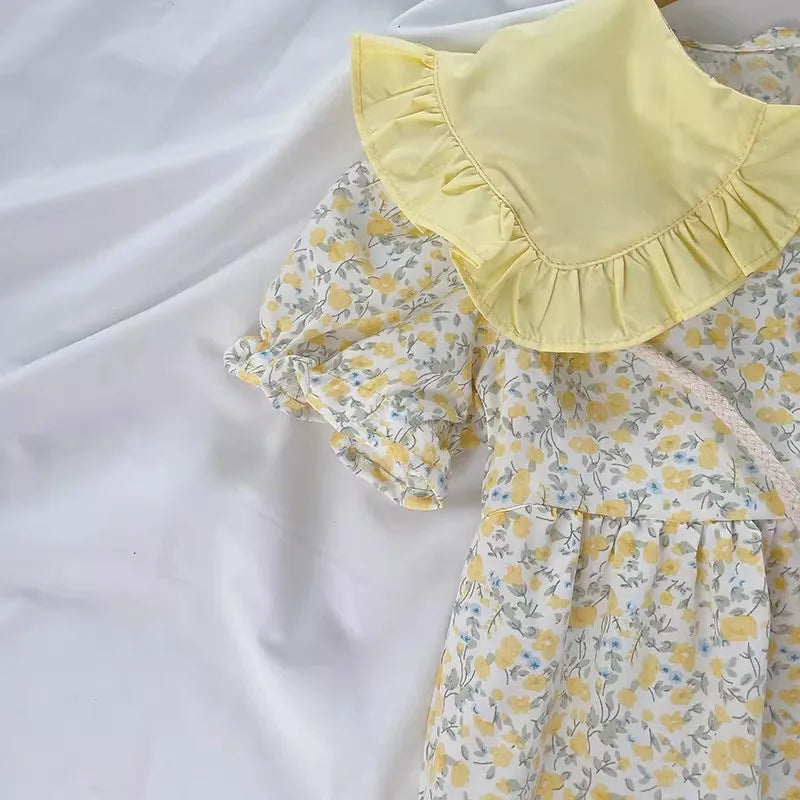 Children's Summer Fashionable Dress, Girls' Floral Skirt, New Summer Dress, Beautiful Princess Dress for Little Girls